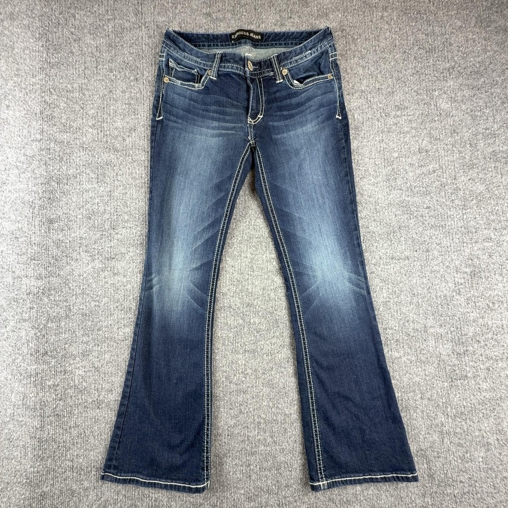 Express Stella Boot Jeans Womens 6S Medium Wash Low Rise Slim Bootcut Denim